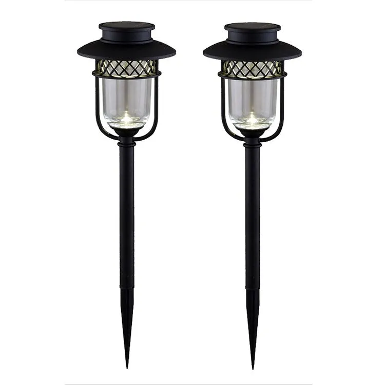 Stainless Steel Landscape, Path, and Garden Light - Black 4-Pack