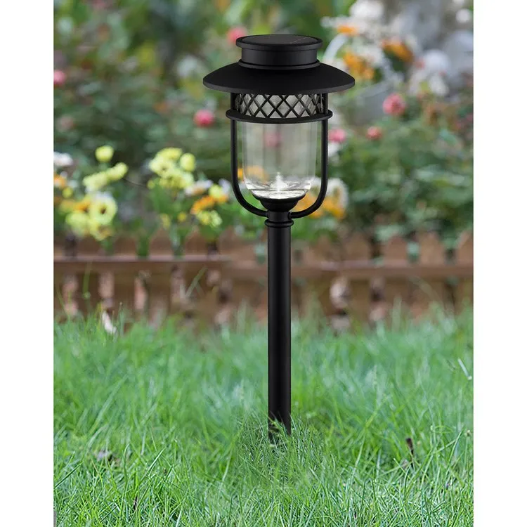 Stainless Steel Landscape, Path, and Garden Light - Black 4-Pack