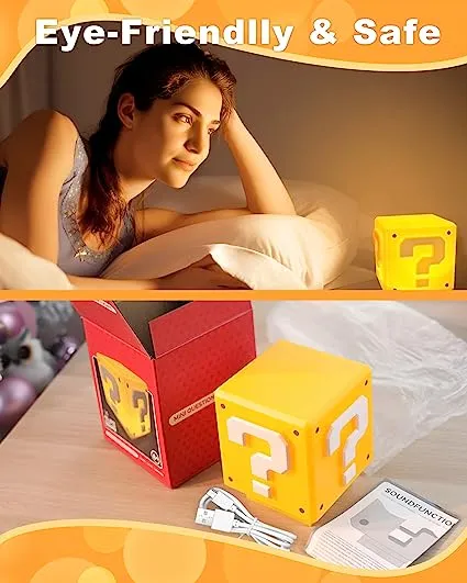 Super Mario Bros Illusion Night Light for Kids with Game Sound Effects