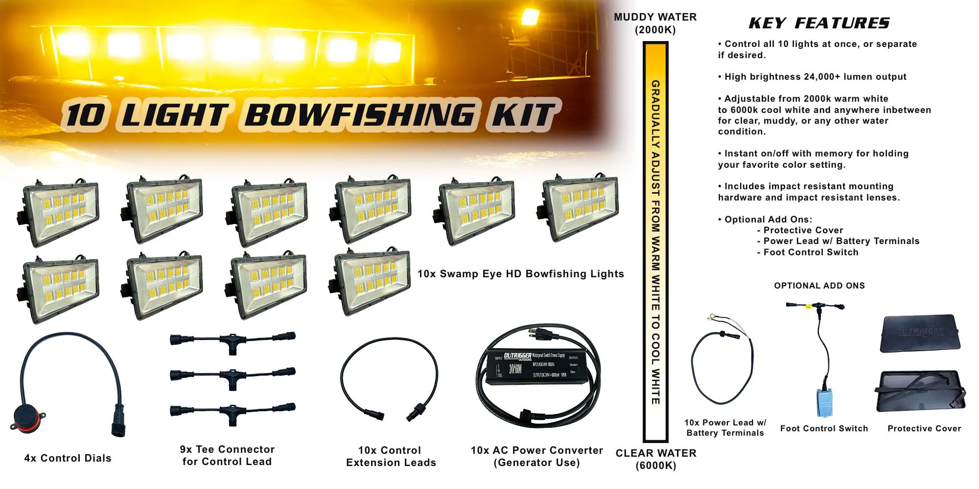 Swamp Eye® HD Bowfishing Light Kit