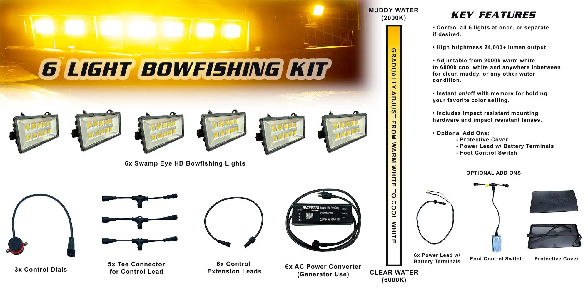 Swamp Eye® HD Bowfishing Light Kit