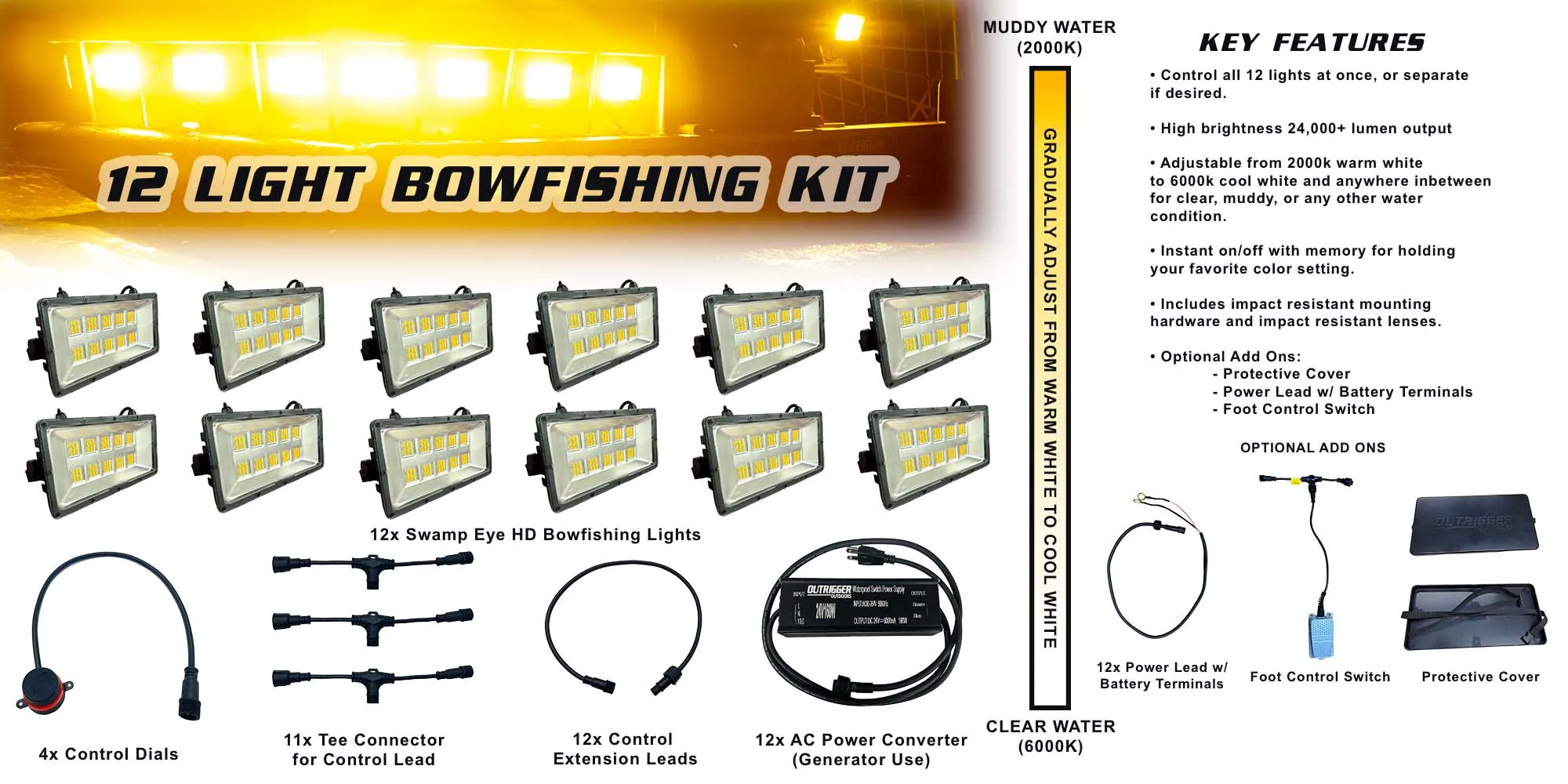 Swamp Eye® HD Bowfishing Light Kit