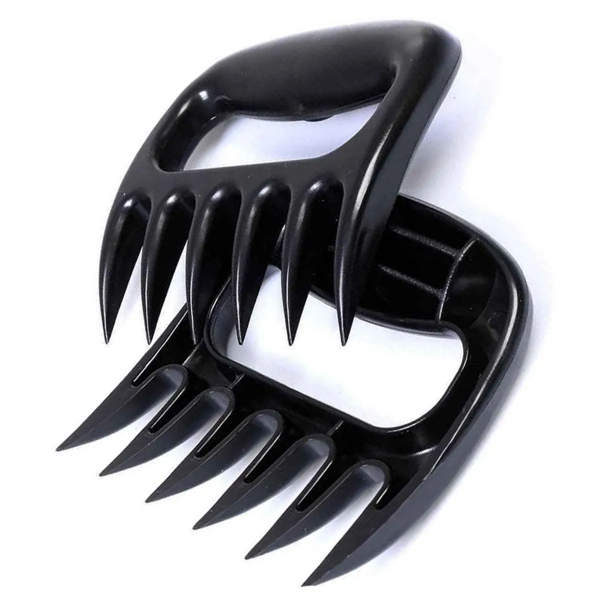 Tailbox Set of 2 Bear Claws BBQ Meat Handler Forks - Pulled Pork Shredder Claws for Carving and Shredding Meat (Black)