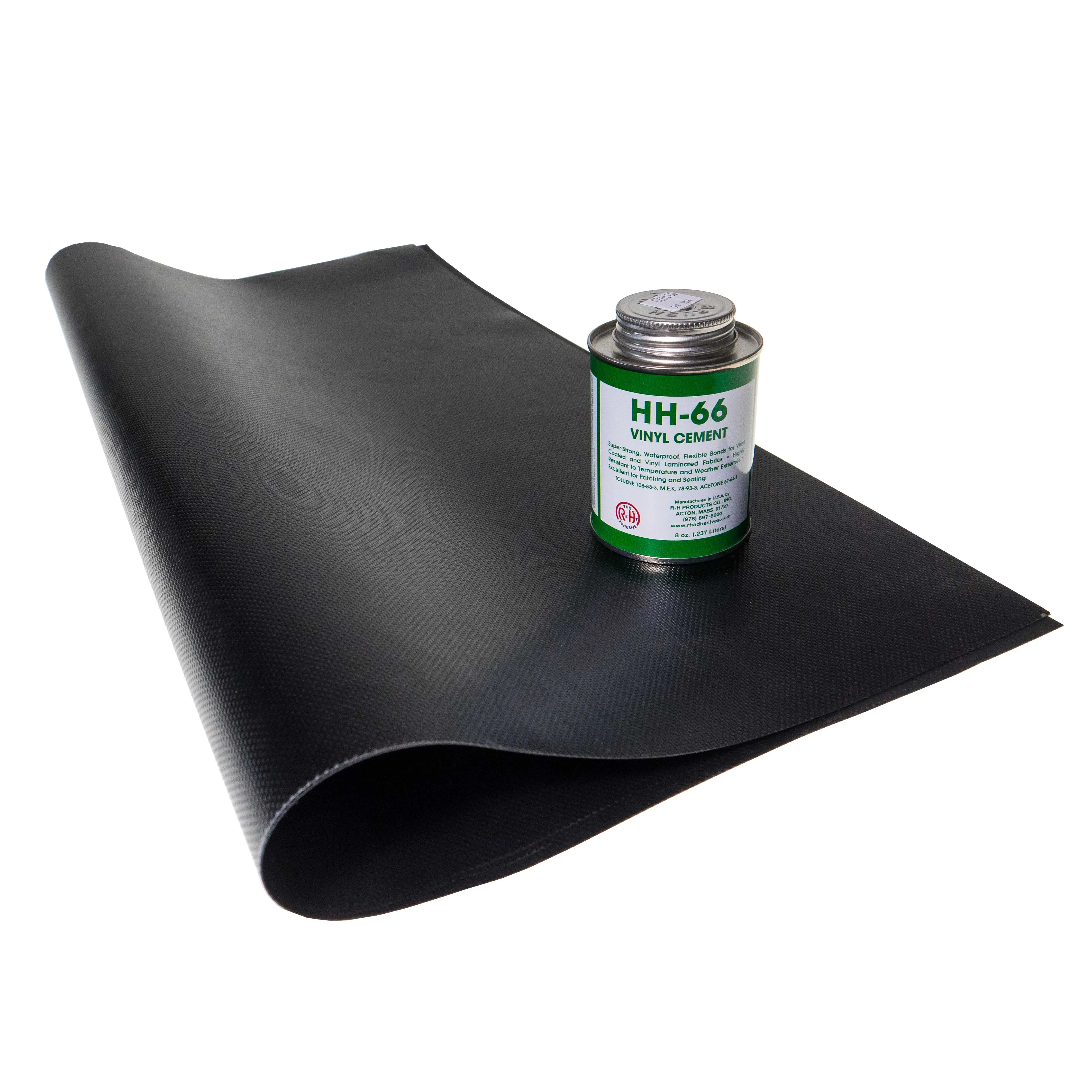 Tarp Repair Kit: 2'x2' Black Tarp Patch and Vinyl Cement