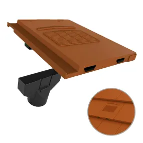 Terracotta Roof Tile Vent & Pipe Adapter for Marley Modern & Mini Stonewold