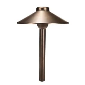 Total Light®  Boca Brass Path Light- 8" Shade 18" Stem