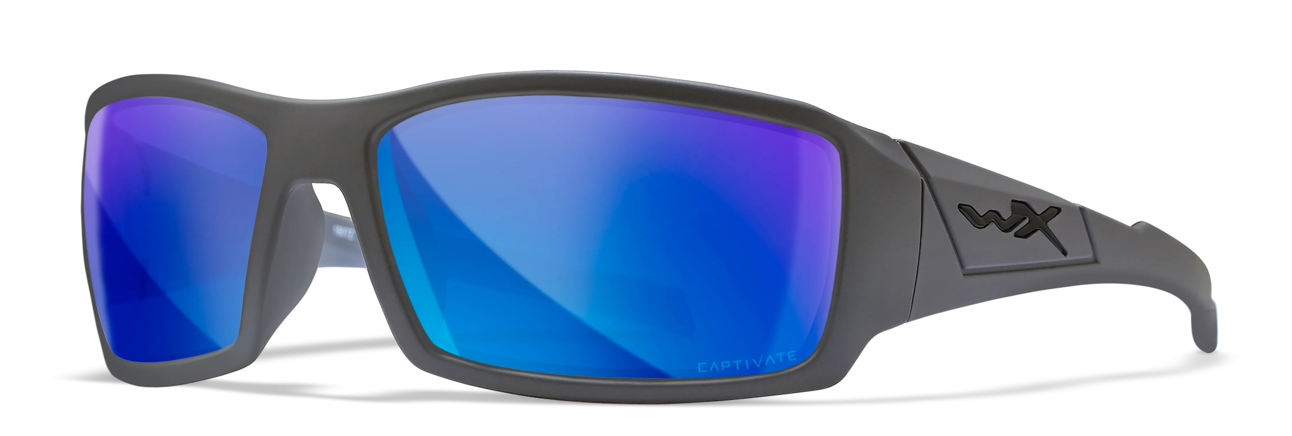 TWISTED CAPTIVATE POL BLUE MIRROR/MATTE GREY FRAME