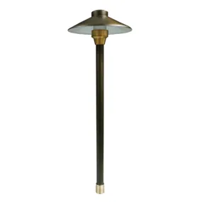 Unique - C8-NL - 8" Centaurus Path Light 20" Riser Brass Housing Weathered Brass Finish No Lamp