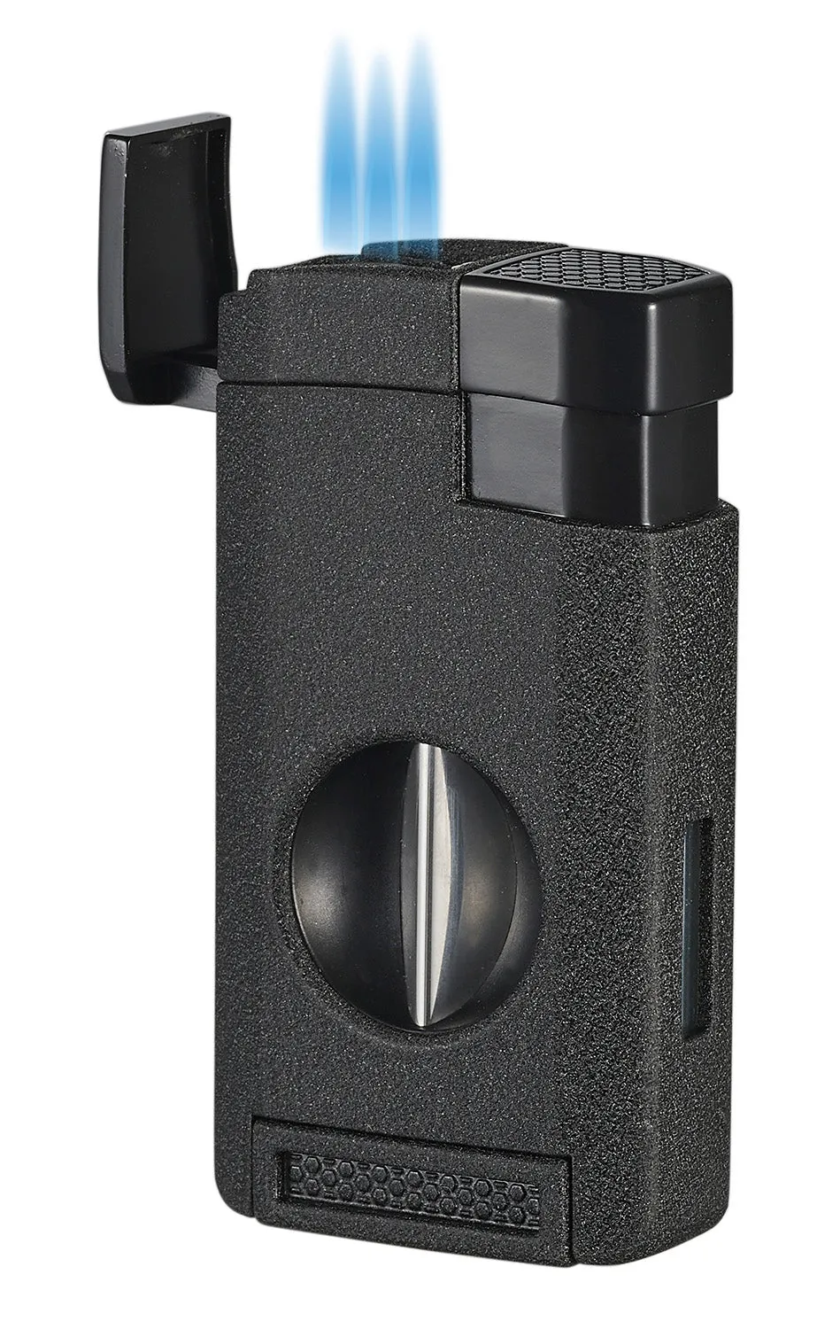 Visol Kamet V Cutter Black Triple Torch Cigar Lighter