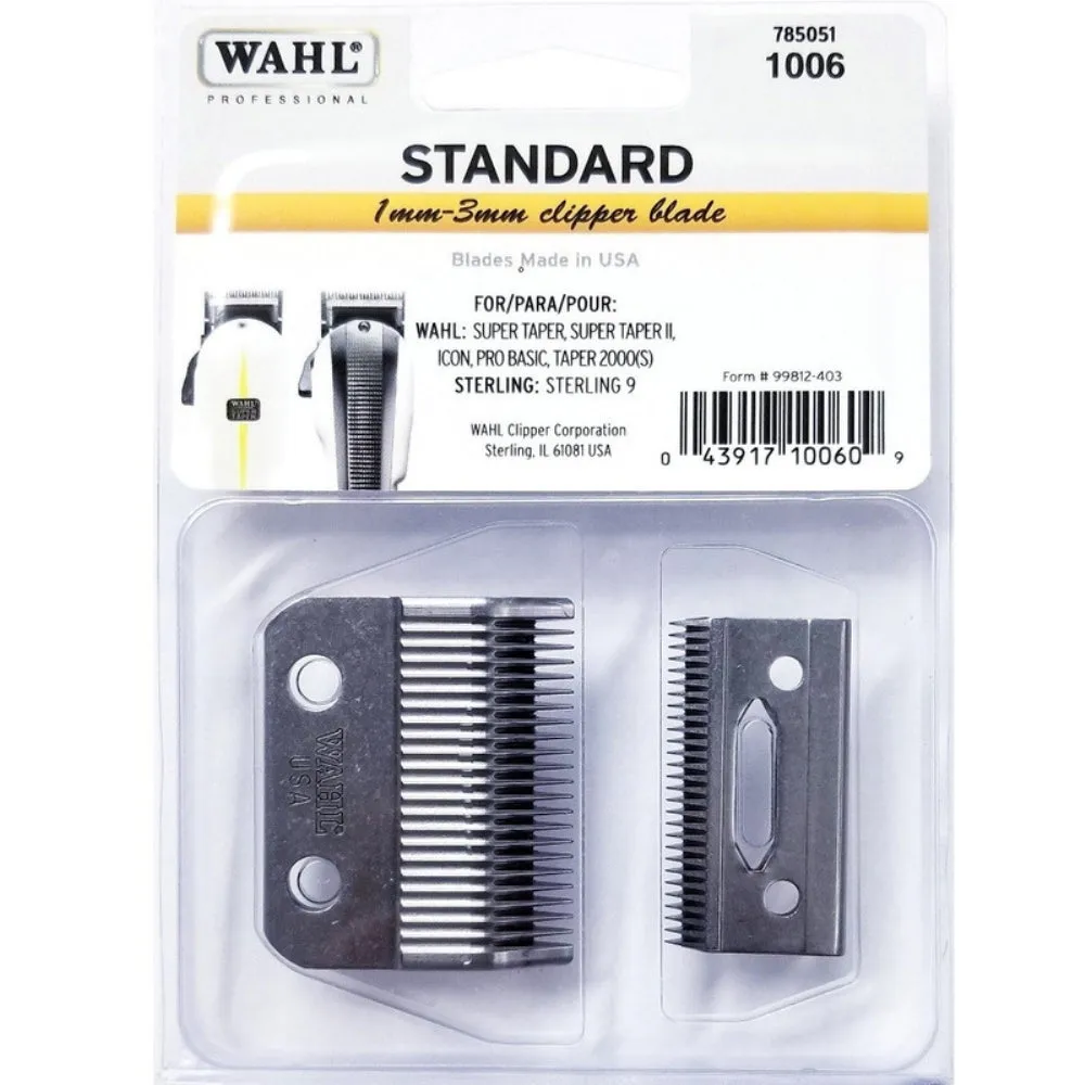 Wahl Standard 1mm-3mm Clipper Replacement Blade for Icone, Wahl Super Taper II, Pro Basic and Taper 2000(S)