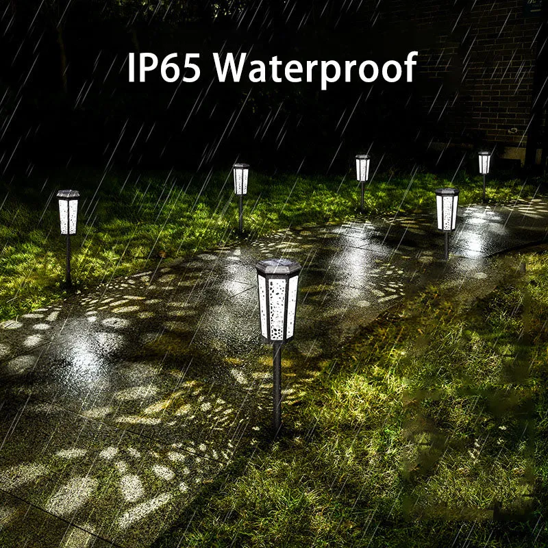 Waterproof Solar Light Outdoor LED Light RGB Garden Stake Lights for Path Walkway Driveway