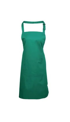 Weldmark WM863210 Green Cotton Bib Apron 24" x 36" FR 9oz (Pkg. of 72)