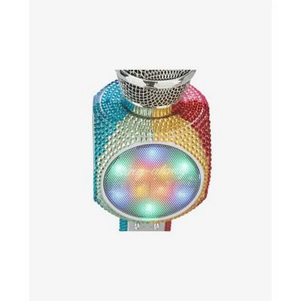 Wireless Express Sing-along Rainbow Bling Karaoke Microphone & Bluetooth Speaker All-in-one