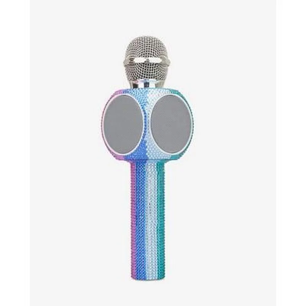 Wireless Express Sing-along Rainbow Bling Karaoke Microphone & Bluetooth Speaker All-in-one