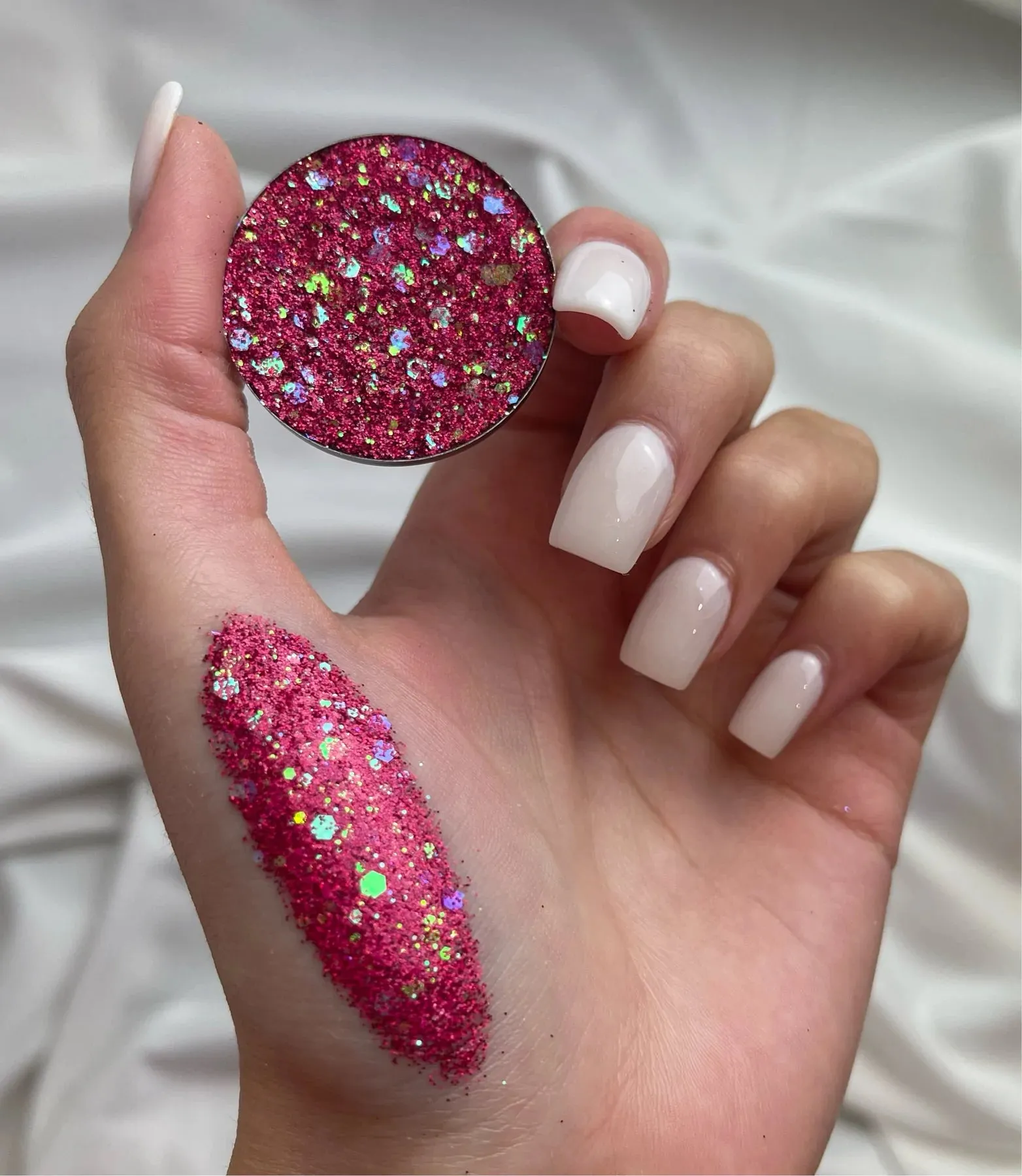 With Love Cosmetics Crushed Diamonds Pressed Glitter - Hot Pink