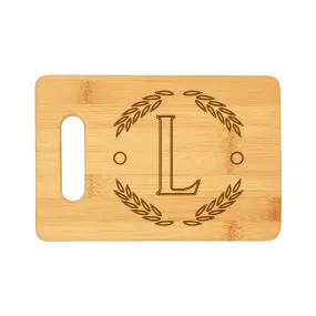 Wreath Bamboo Bar Cutting Board